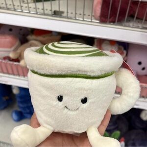 6” gigglescape matcha latte cup plush